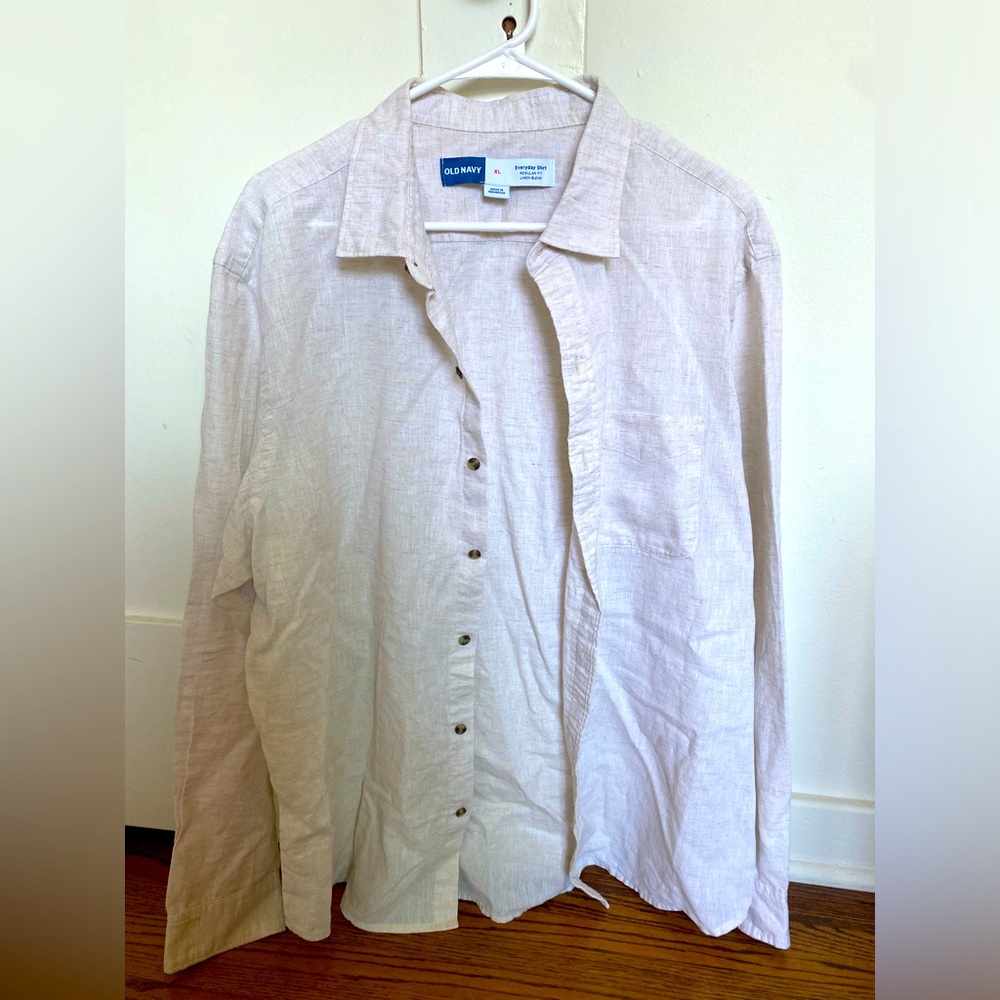 Mens Old Navy Linen Button Down